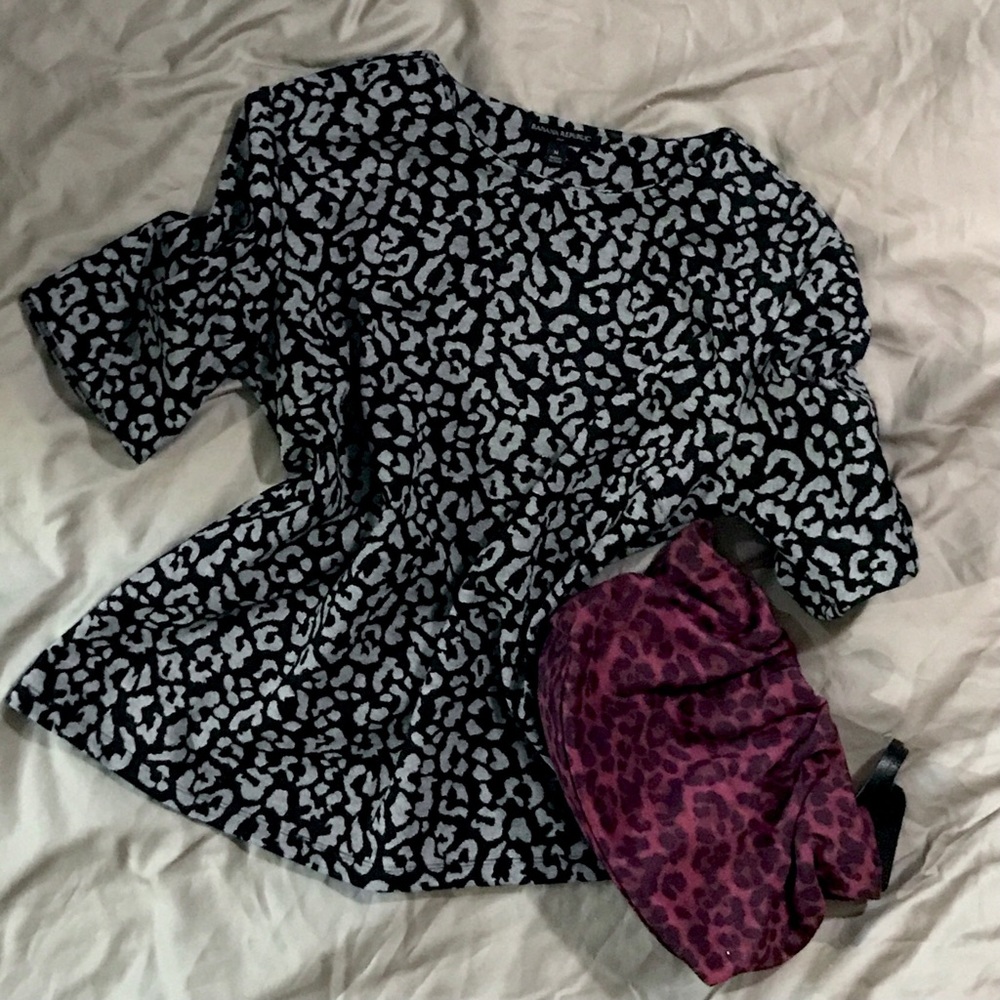 Tailored animal print top